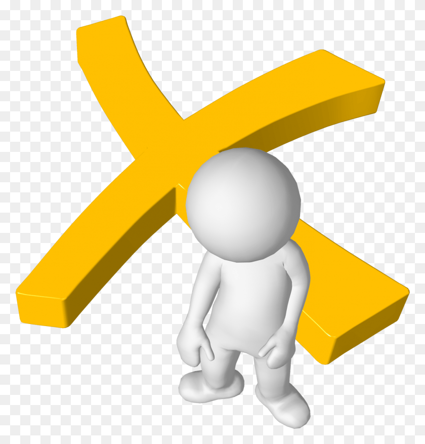 1348x1413 Retroalimentacin Wrong Cross With Man, Toy, Symbol HD PNG Download