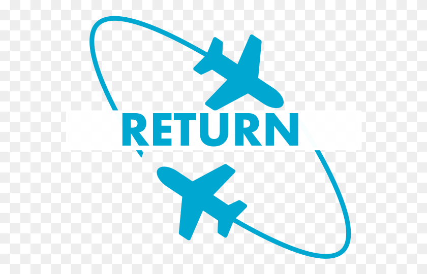 584x480 Return Round Trip Symbol, Text, Word, Logo HD PNG Download
