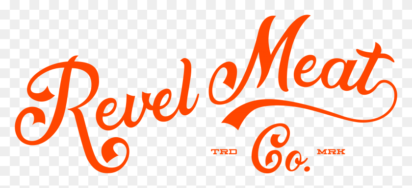 3185x1329 Revel Meat Co Logo Calligraphy, Text, Alphabet, Handwriting HD PNG Download