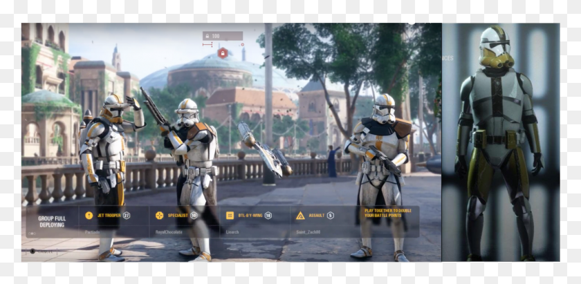 1025x462 Revenge Of The Sith Pic Star Wars Battlefront 2 Naboo Clones, Helmet, Clothing, Apparel HD PNG Download