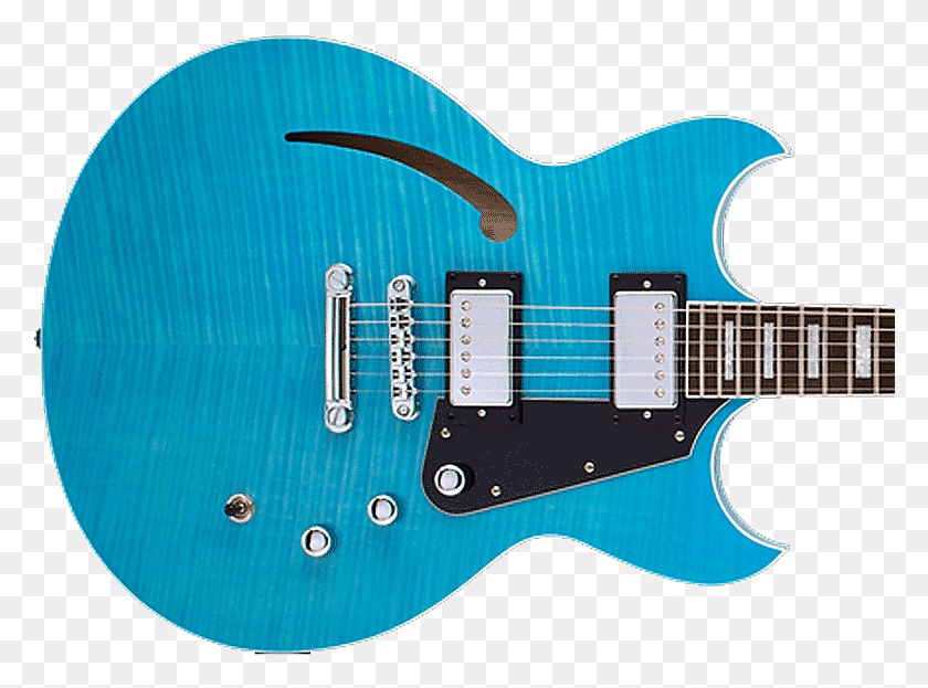 780x563 Reverend Manta Ray Hb Sky Blue Flame Maple Electric Guitar, Guitar, Leisure Activities, Musical Instrument HD PNG Download