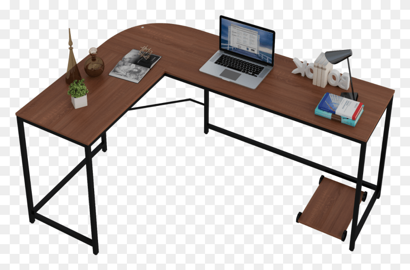 1383x875 Reversible Panels L Shaped Wood Corner Computer Desk Computer Desk, Furniture, Table, Computer Keyboard HD PNG Download