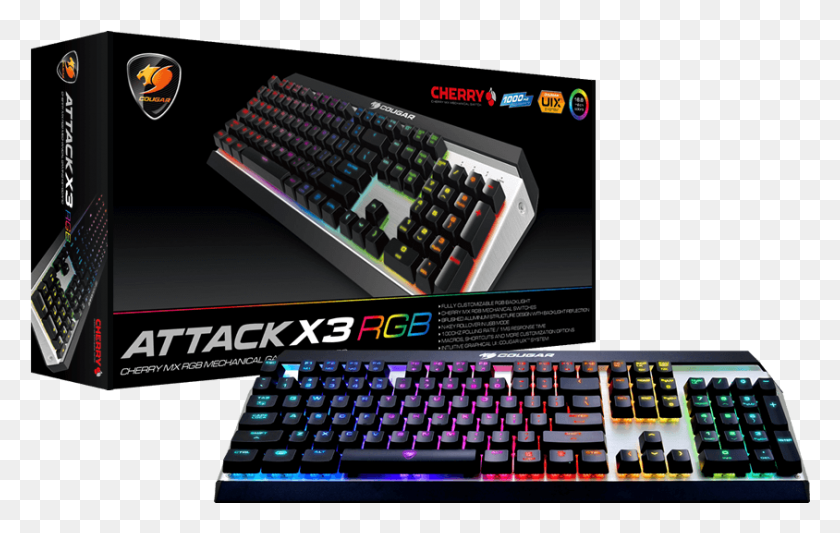 844x512 Review Cougar Attack X3 Rgb Mechanical Keyboard Cougar Attack X3 Rgb, Computer Hardware, Hardware, Computer HD PNG Download