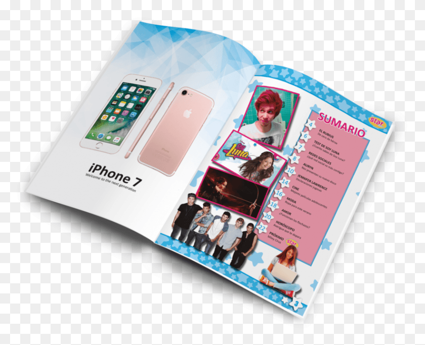 820x654 Revista Adolescentes 0 Revista Adolescentes 1 Smartphone, Poster, Advertisement, Person HD PNG Download