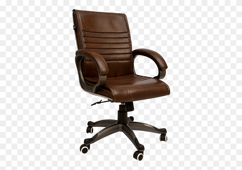 342x532 Revolving Chair Boack Leather Office Chair, Furniture, Armchair HD PNG Download