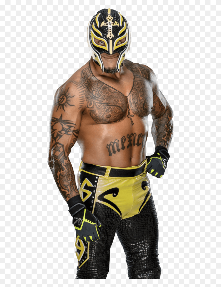 480x1030 Rey Mysterio 2018 Mask, Skin, Tattoo, Person HD PNG Download