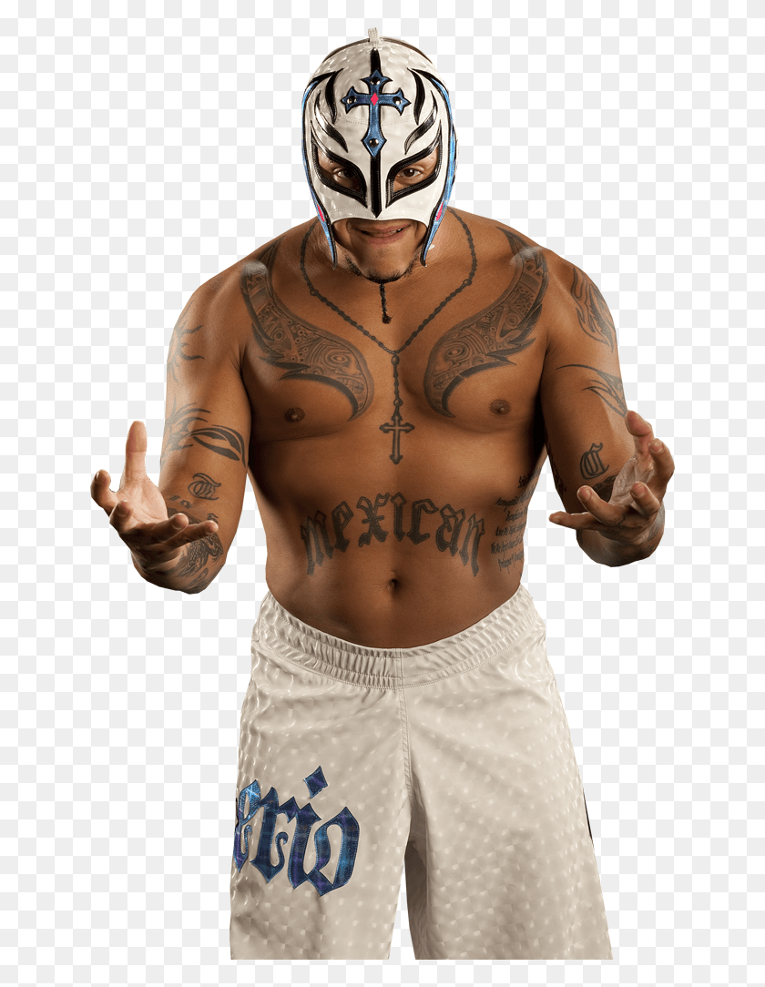 642x1024 Rey Mysterio File Rey Mysterio Tattoo Chest, Skin, Person, Human HD PNG Download