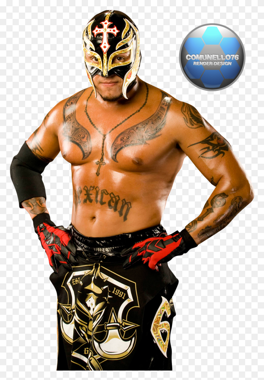 780x1147 Rey Mysterio Render Photo Reymysterio Rey Mysterio Rosary Tattoo, Skin, Person, Human HD PNG Download