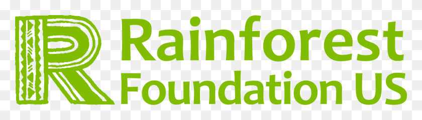 1722x397 Rff Green Over White Прозрачный Логотип Rainforest Foundation Us Logo, Word, Text, Vegetation Hd Png Download