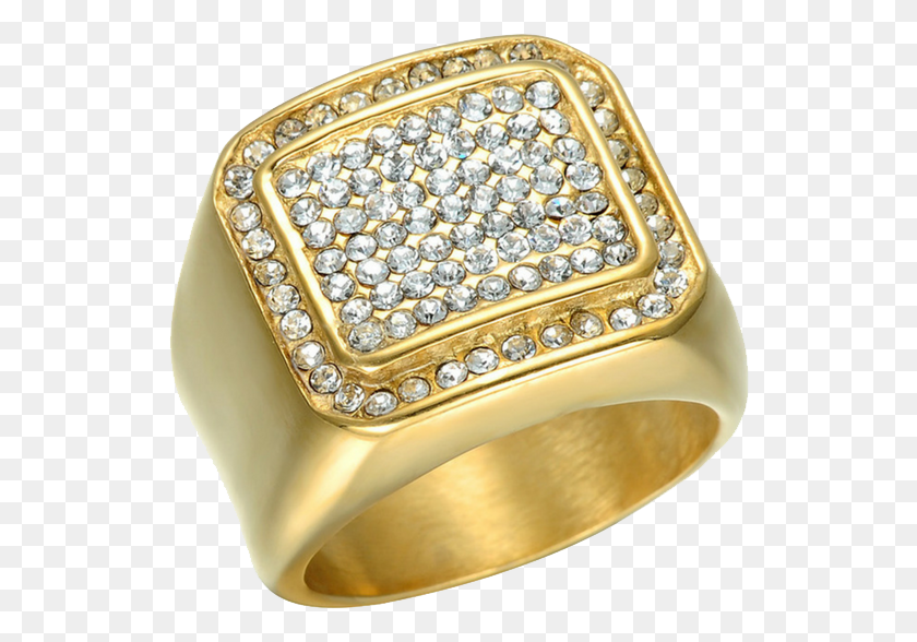 532x528 Rhinestone Ring Pic Ring, Gold, Accessories, Accessory HD PNG Download
