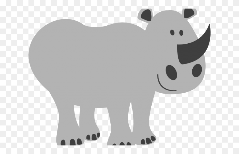 640x480 Rhino Clipart Gray Thing Rhinoceros, Mammal, Animal, Wildlife HD PNG Download