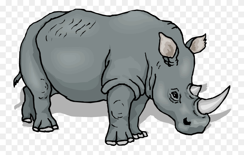 750x474 Rhinoceros Wild Animal Drawing Easy, Rhino, Wildlife, Mammal HD PNG Download