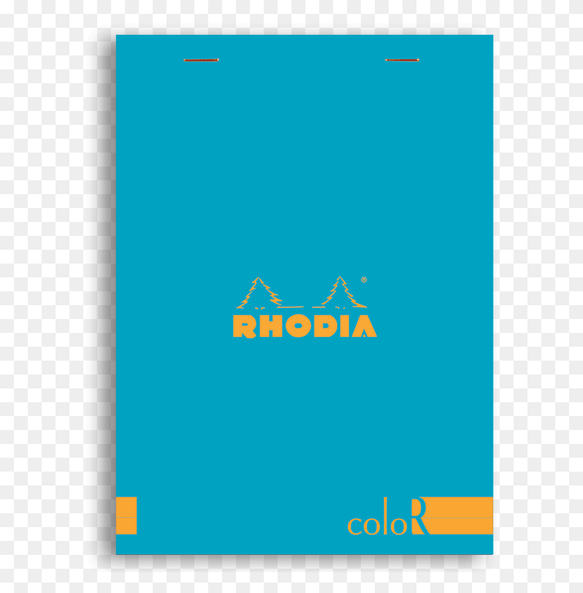 597x795 Descargar Png Rhodia Colorr Premium, Bloc De Notas Con Grapas, Forrado En Turquesa, Texto, Alfabeto, Logotipo, Hd Png