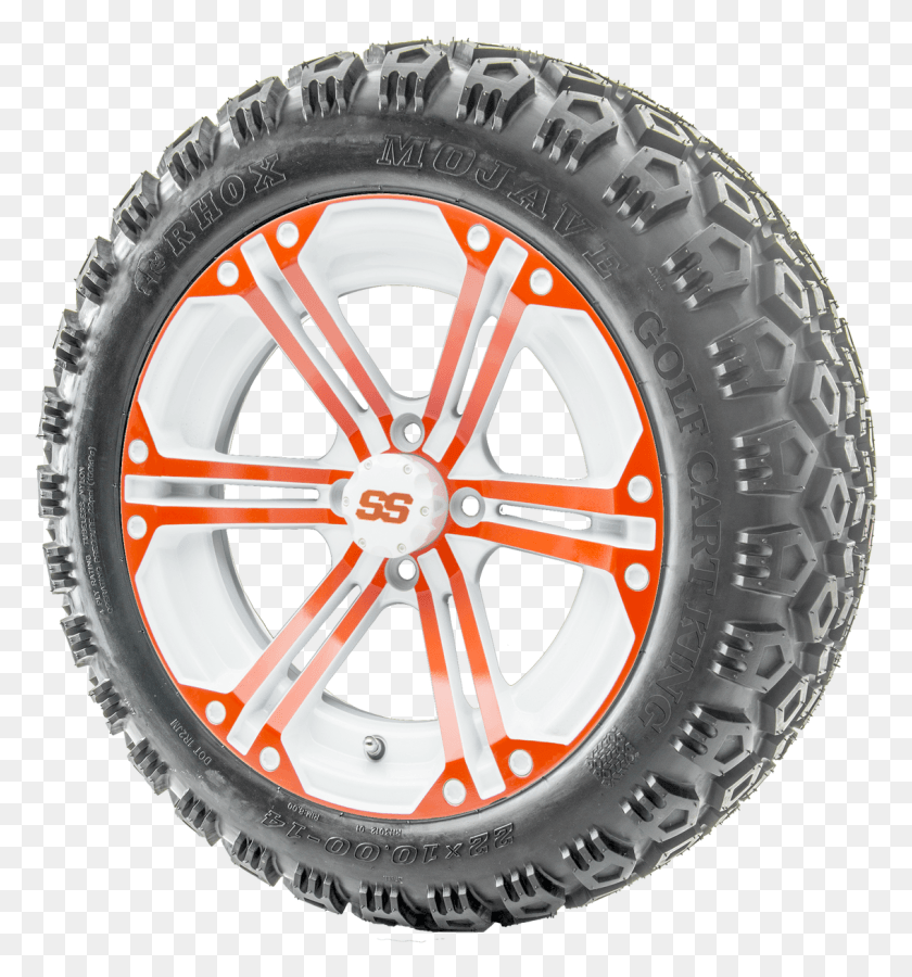1132x1220 Rhox Rx354 Wo White And Orange Wheels And Lifted Tire, Wheel, Machine, Car Wheel HD PNG Download