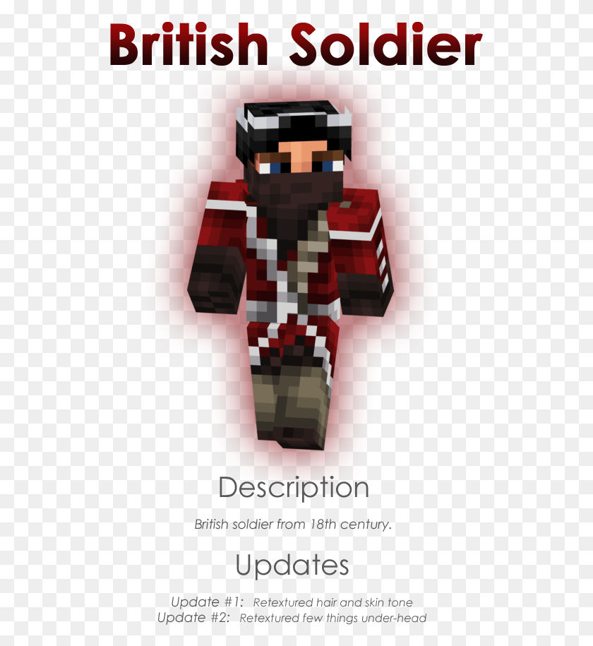 529x855 Rhpng Minecraft British Redcoat Skin, Poster, Advertisement, Clothing HD PNG Download