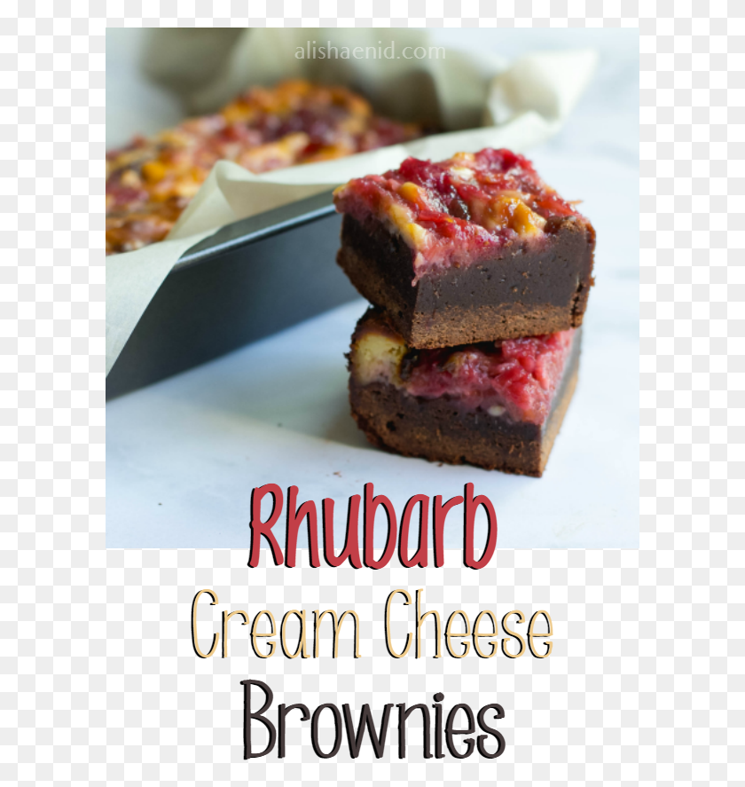 603x827 Rhubarb Cream Cheese Brownies Fast Food, Fudge, Chocolate, Dessert HD PNG Download
