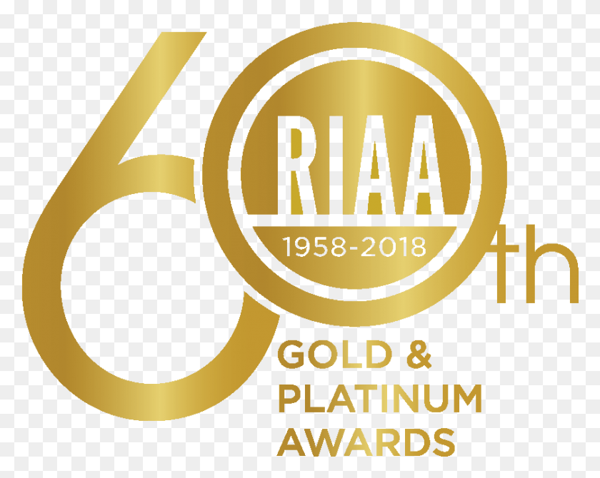 841x658 Riaa Gold Amp Platinum Awards Логотип 60-Й Годовщины Riaa, Текст, Символ, Товарный Знак Hd Png Скачать