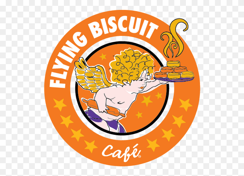 546x544 Резка Ленты Flying Biscuit Cafe Flying Biscuit Logo, Этикетка, Текст, Еда Png Скачать