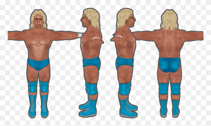 1174x666 Ric Flair Young Released At The 1st Post Barechested, Person, Human, Back HD PNG Download