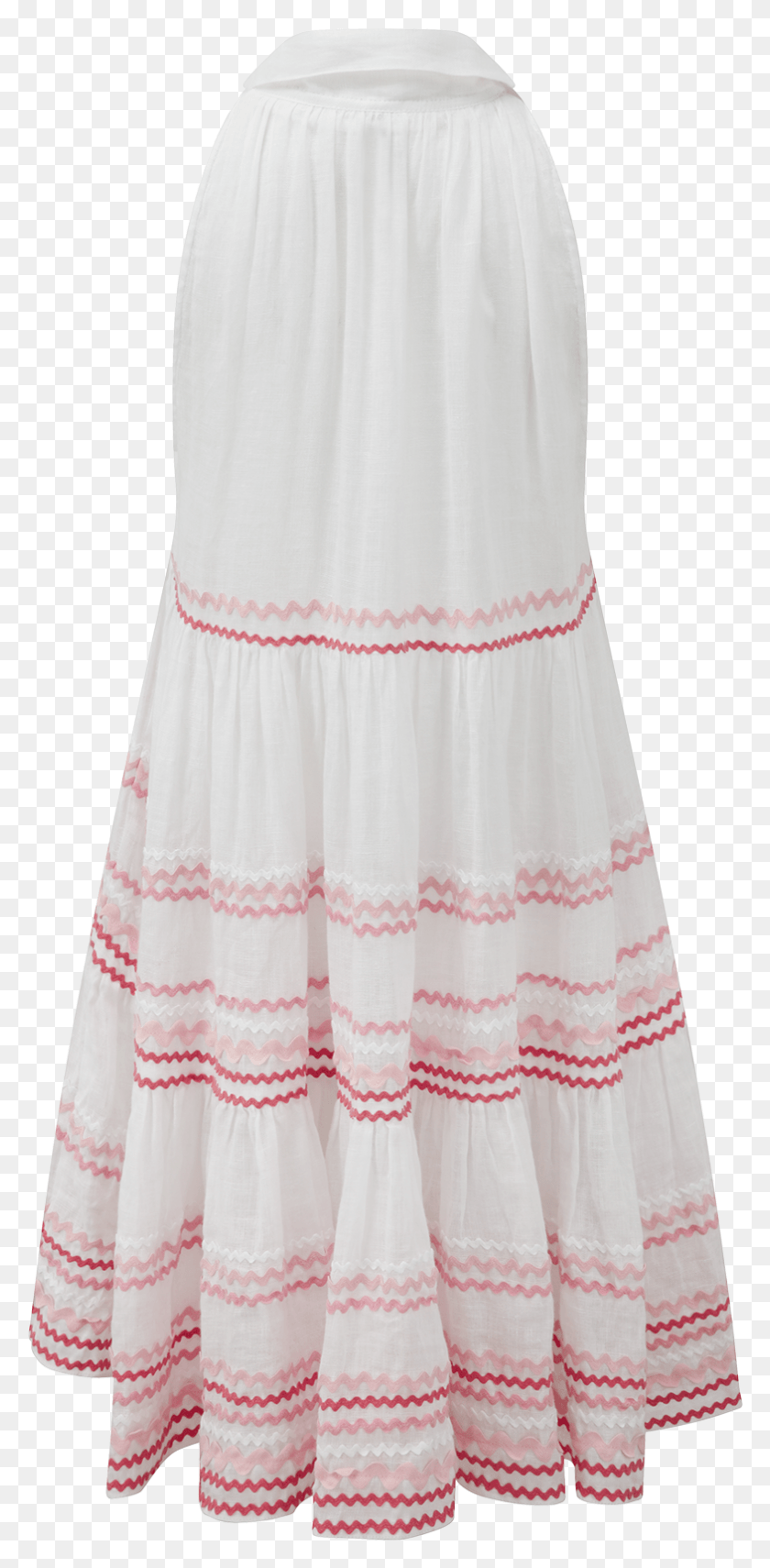 785x1661 Ric Rac Baby Doll Pink And White Linen Dress A Line, Clothing, Apparel, Skirt HD PNG Download