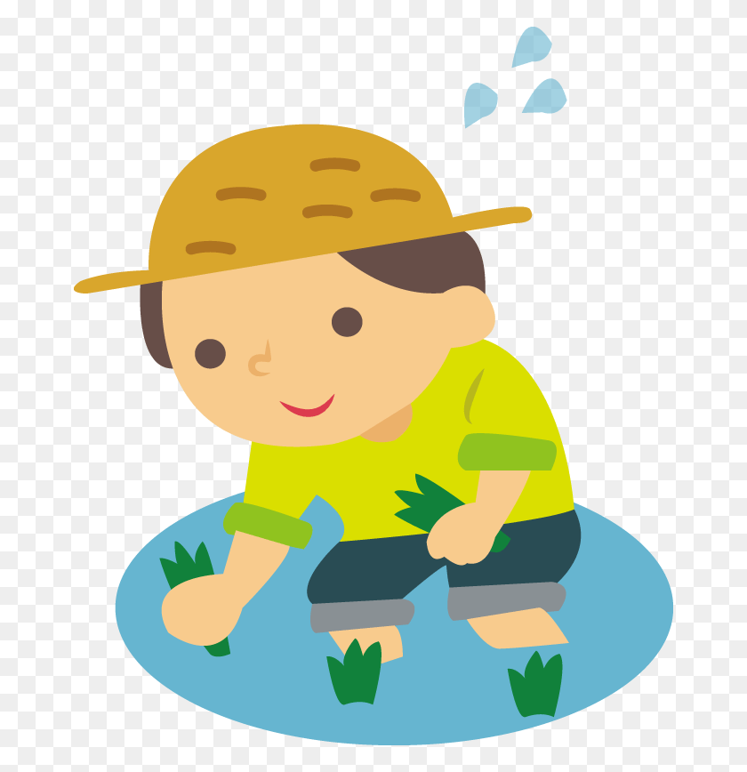 674x808 Rice Can Also Be Grown In A Bucket Or Planter At Home Grow Rice Cartoon, Baby, Clothing, Apparel HD PNG Download