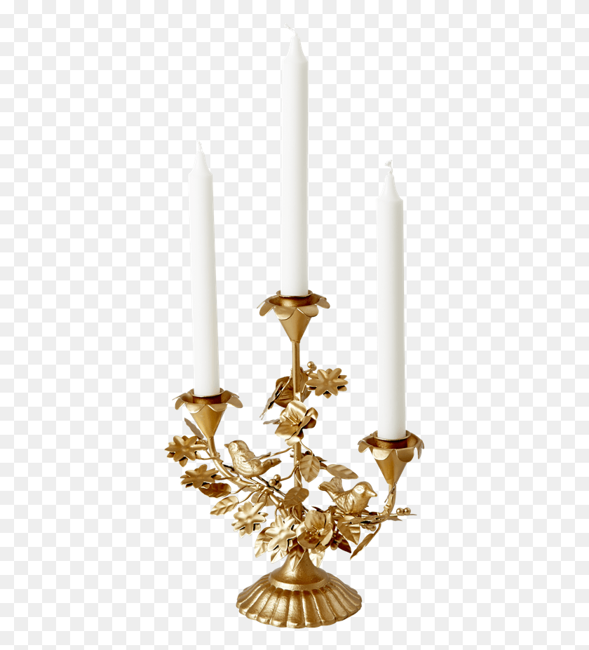 373x867 Rice Dk 3 Arm Metal Candle Holder In Gold Ljusstake Guld, Architecture, Building, Fire HD PNG Download