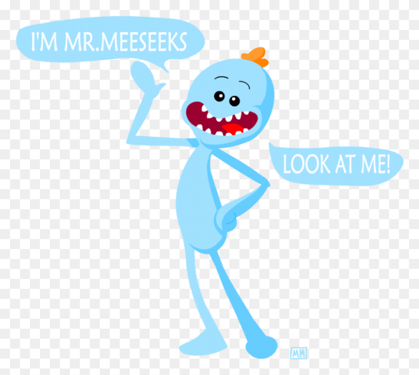 805x716 Rick And Morty Blue Thing Morty Transparent Rick And Morty, Text, Alien, Costume HD PNG Download