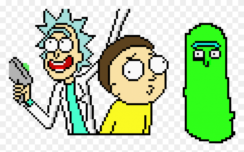 1121x671 Rick And Morty Clipart Abd Morty Rick And Morty Pixel Art, Text, Rug, Graphics HD PNG Download