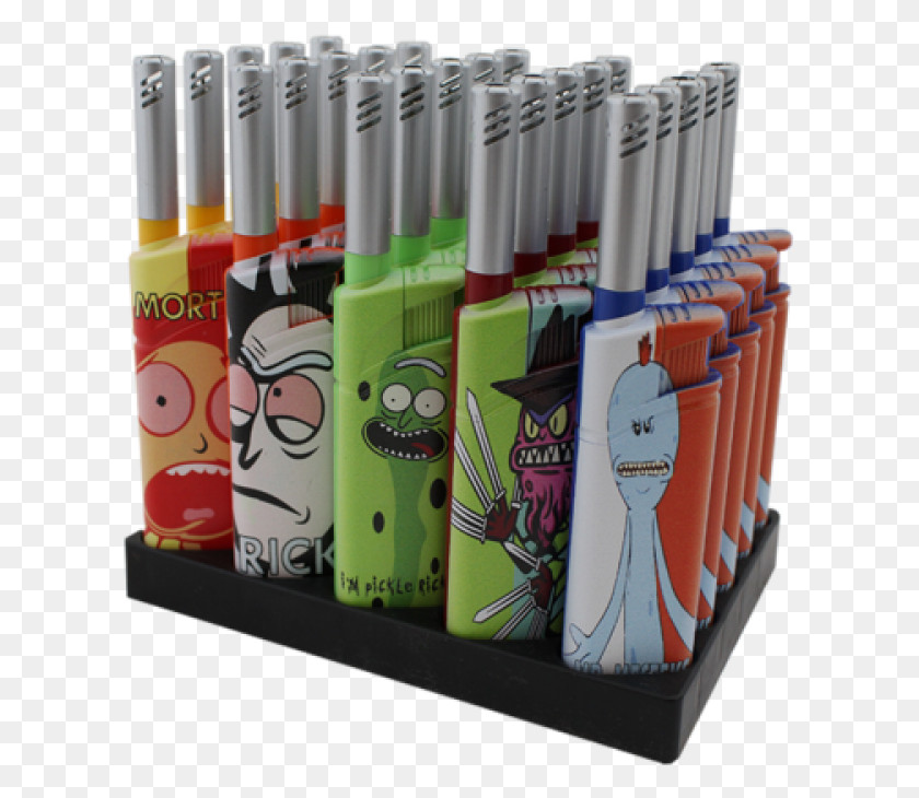 615x670 Rick And Morty Crocs Lighter Display Rolling Papers Rick And Morty, Beverage, Drink, Bottle HD PNG Download
