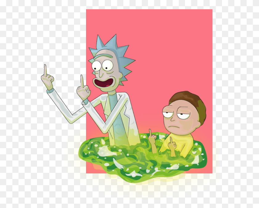 578x614 Rick And Morty Have A Strong Bond Though Their Relationship Cartoon, Performer, Meal, Food HD PNG Download