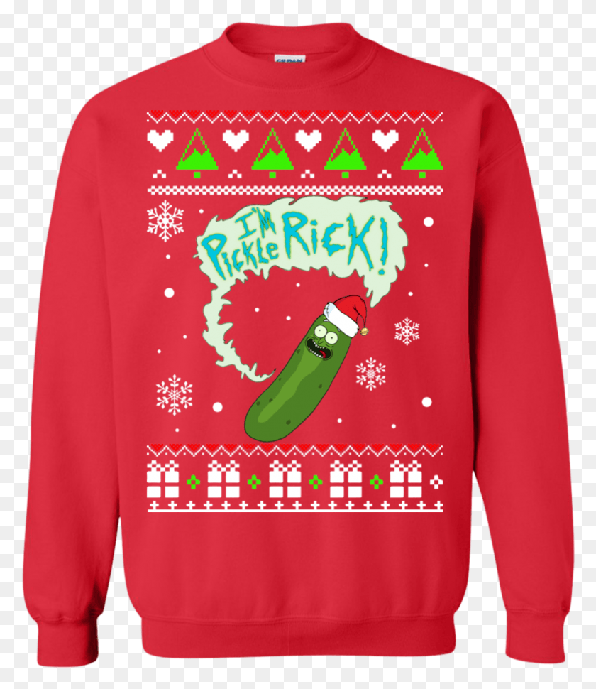 979x1143 Rick And Morty I39m Pickle Rick Christmas Sweatshirt, Clothing, Apparel, Sweater HD PNG Download