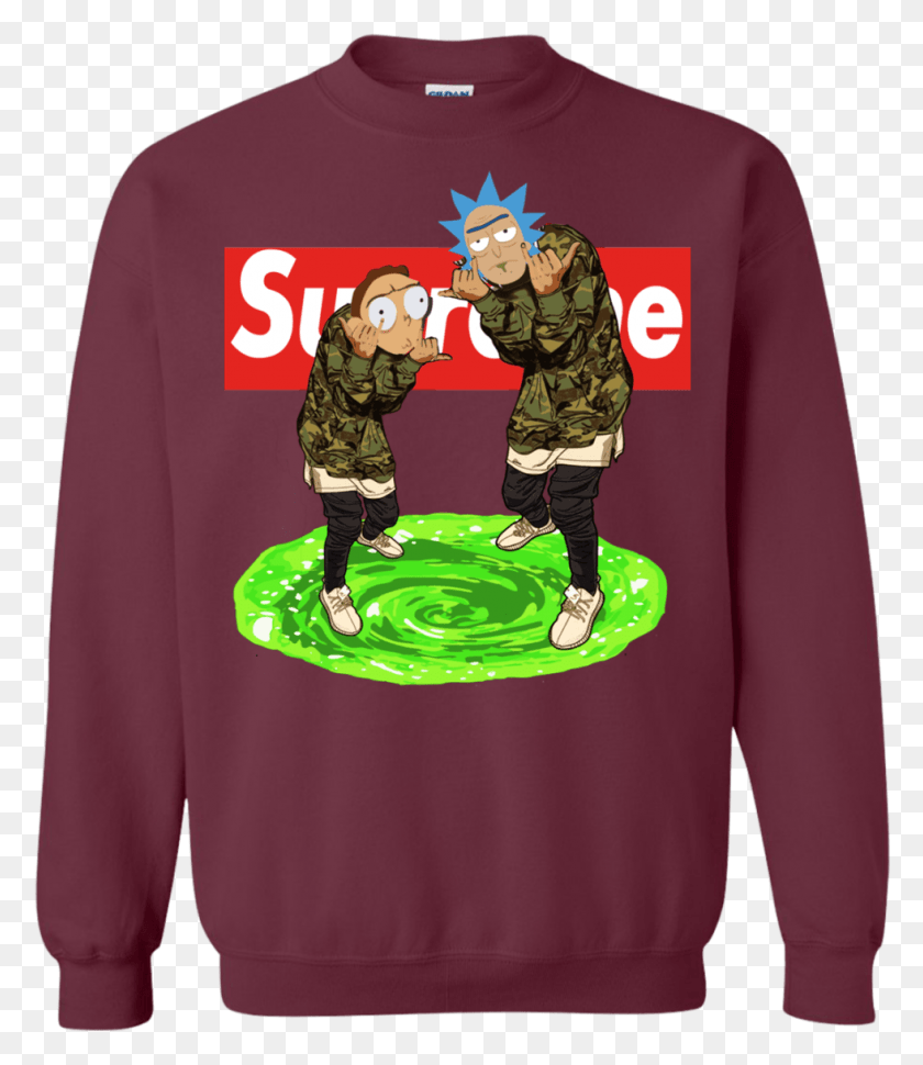 980x1144 Rick And Morty Sweater Supreme Supreme Rick And Morty Sweater, Clothing, Apparel, Sleeve HD PNG Download