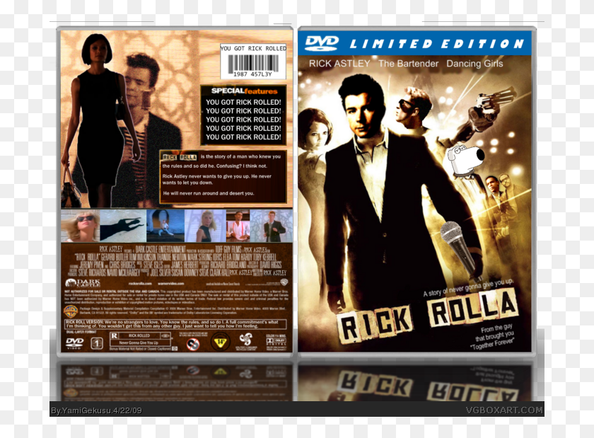 700x559 Rick Rolla Box Art Cover Rock N Rolla, Person, Human, Poster HD PNG Download