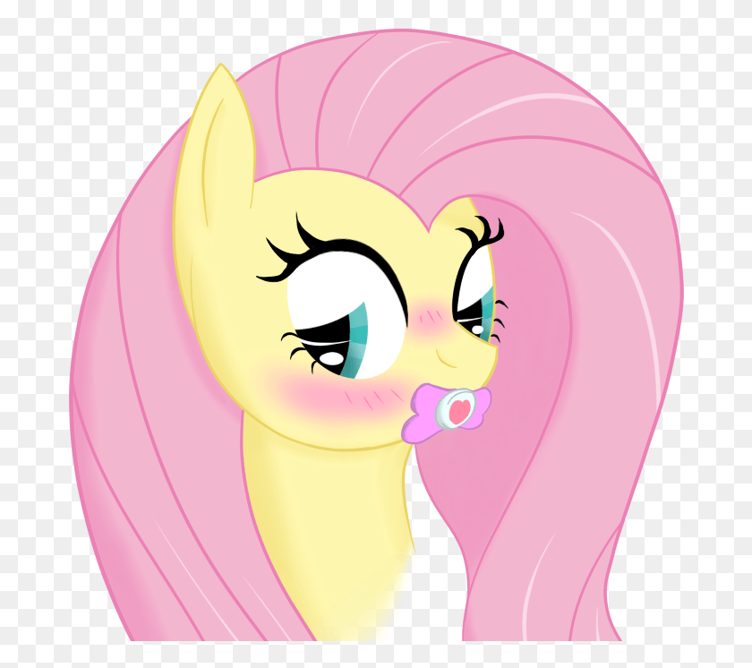 690x686 Ricktin Blushing Fluttershy Pacifier Safe Fluttershy With Pacifier, Head, Graphics HD PNG Download