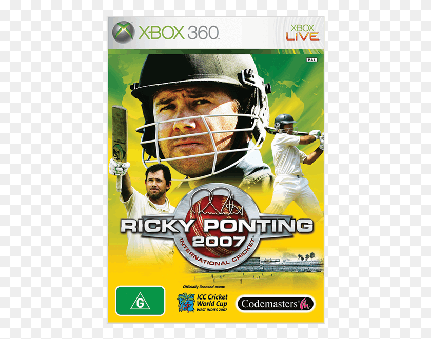 428x601 Ricky Ponting International Cricket 2007 Ricky Ponting Cricket 2007, Person, Clothing, Helmet HD PNG Download