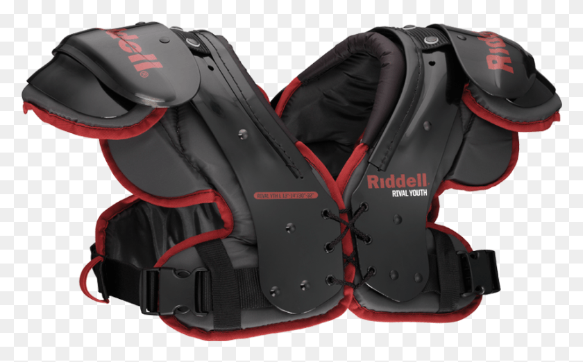 856x508 Riddell Rival Youth Shoulder Pad Pursuit Riddell Shoulder Pads, Clothing, Apparel, Lifejacket HD PNG Download