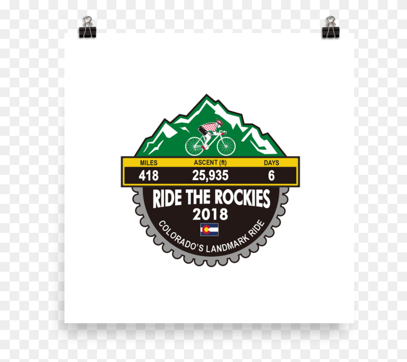 647x686 Национальный Парк Ride The Rockies 2018 Co, Этикетка, Текст, Растительность Hd Png Скачать