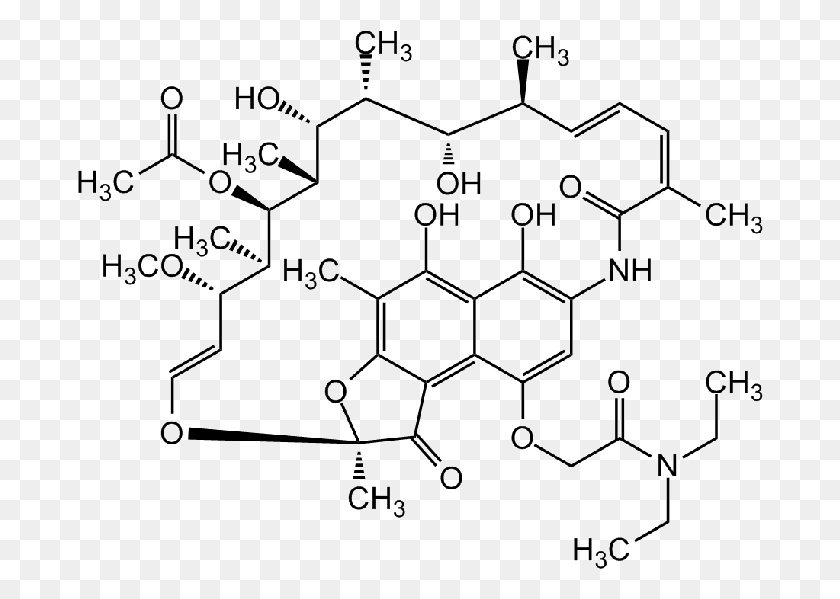 686x539 Структура Рифампицина Rifampicin Struktur, Соты, Мед, Еда Hd Png Скачать