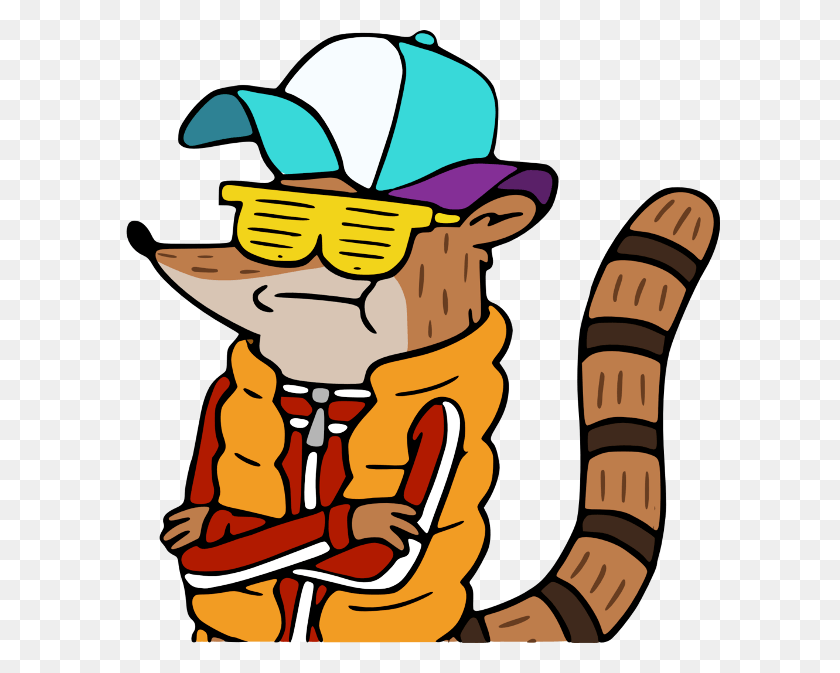 600x613 Rigby Looking Cool Rigby, Person, Human, People HD PNG Download