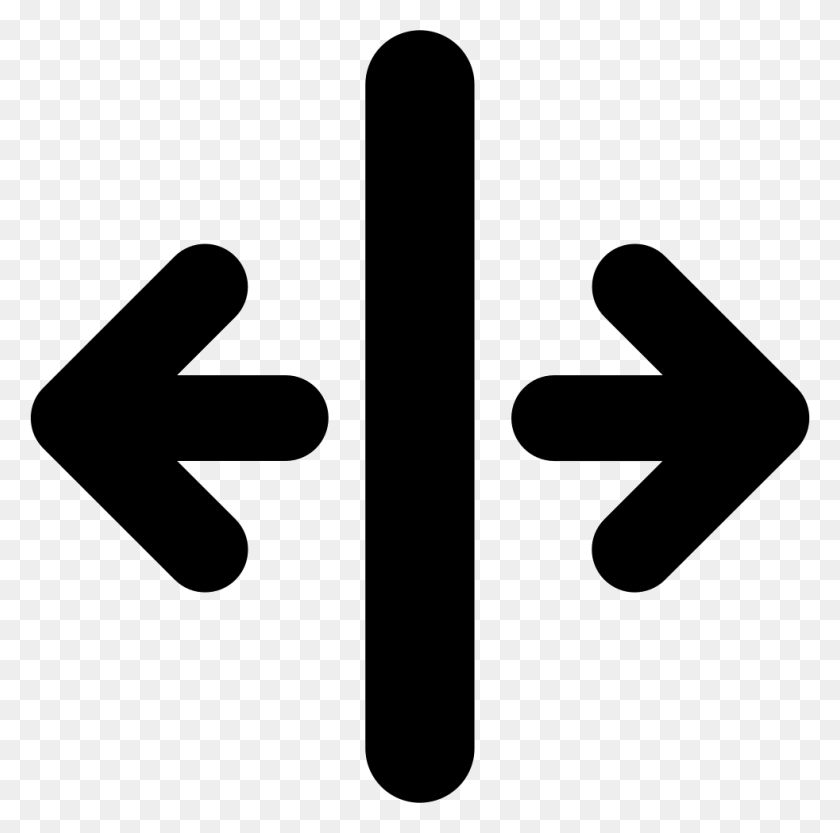 982x974 Right And Left Arrows With Vertical Line Separation Separation Icon, Symbol, Sign, Text HD PNG Download