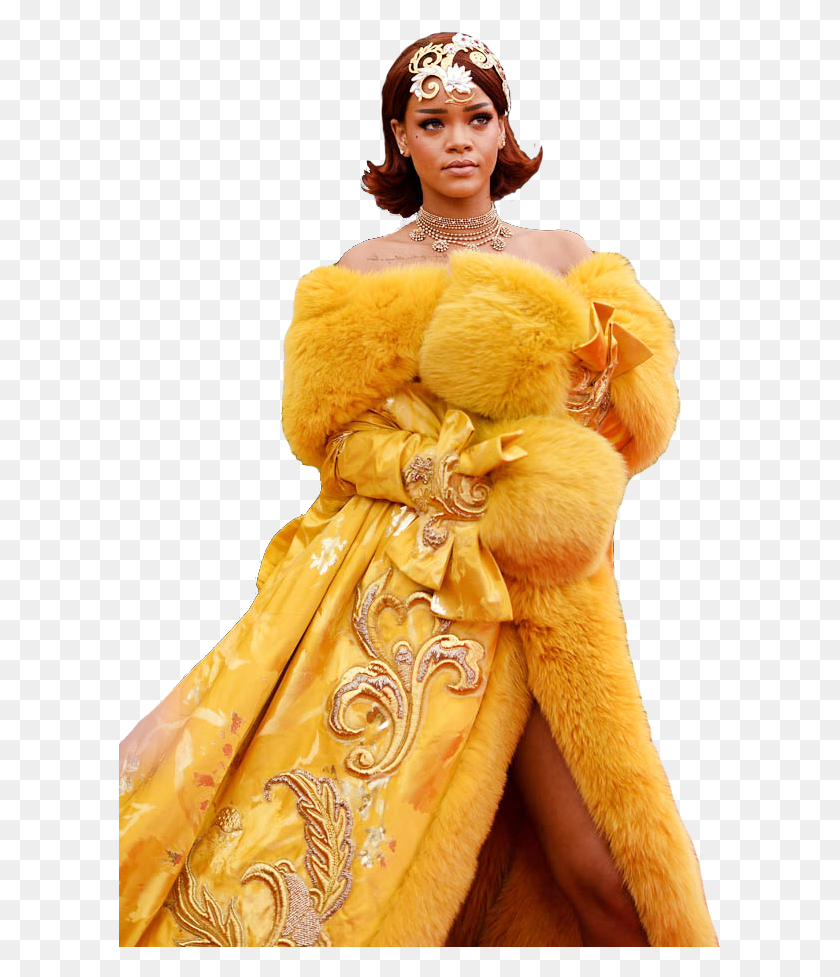 603x917 Rihanna Rihanna Met Gala Chinese, Clothing, Apparel, Fur HD PNG Download