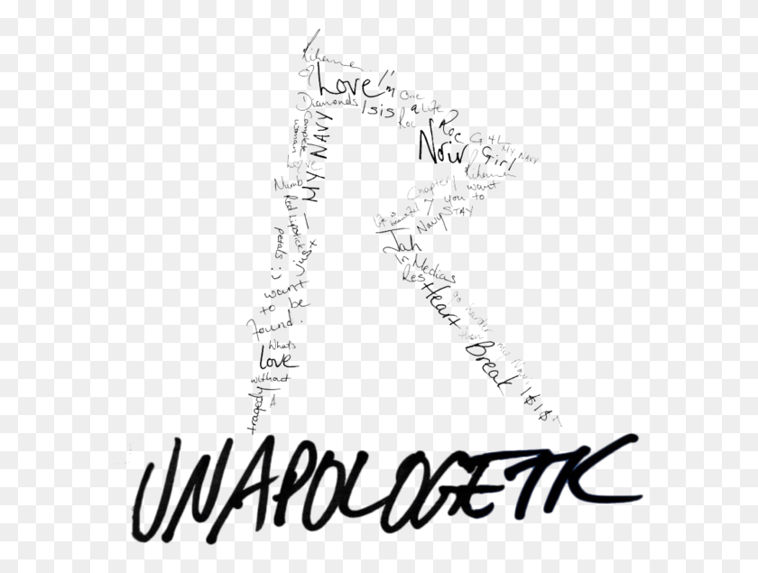 588x575 Rihanna Unapologetic Logo Rihanna Unapologetic, Text, Alphabet, Handwriting HD PNG Download