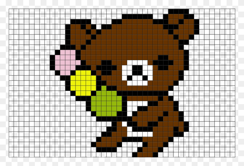 880x581 Rilakkuma Pixel Art, Pac Man, Text, Graphics HD PNG Download