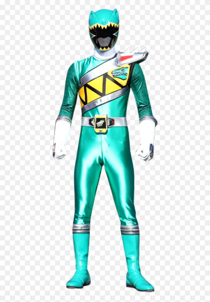 424x1146 Descargar Png Riley Griffin Green Dino Charge Ranger Power Rangers Dino Charge Verde, Disfraz, Ropa Hd Png
