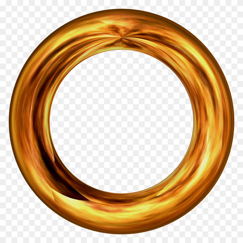 3376x3376 Ring About Golden Pattern Circle 449331 Golden Circle Ring HD PNG Download