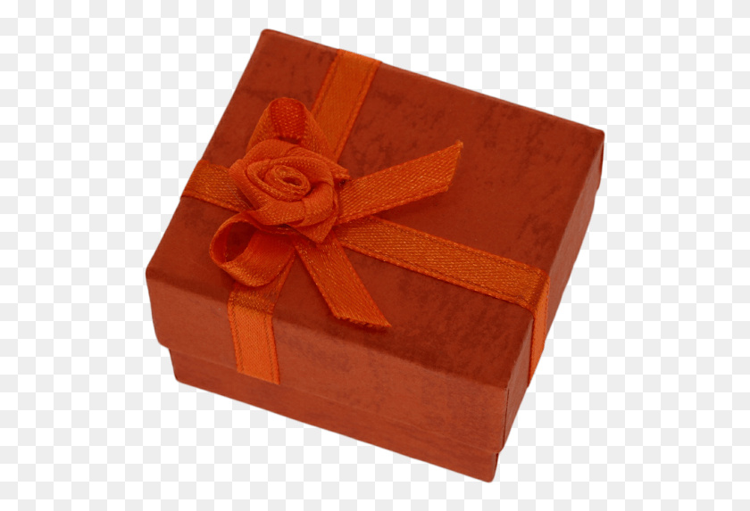 518x513 Ring Box Jewelry Box Rectangular Orange Wrapping Paper, Gift Descargar Hd Png