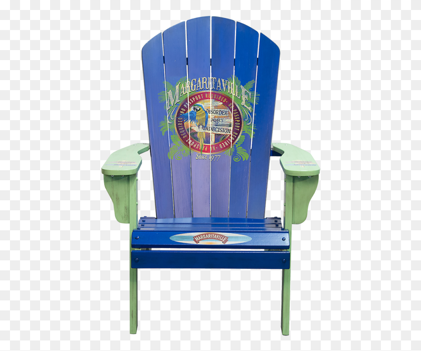 440x641 Rio Brands Margaritaville Painted Wood Patio Adirondack Chair, Furniture, Symbol, Plastic HD PNG Download