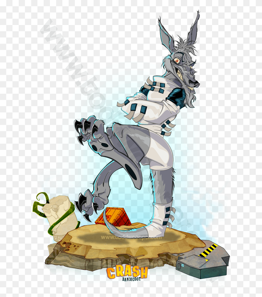637x891 Ripper Roo Crash Bandicoot 2 Art Ripper Roo, Collage, Poster, Advertisement HD PNG Download