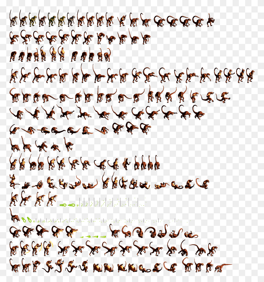 1769x1905 Descargar Png Riptor By Handtoeknee Killer Instinct Riptor Sprites, Texto, Alfabeto, Número Hd Png