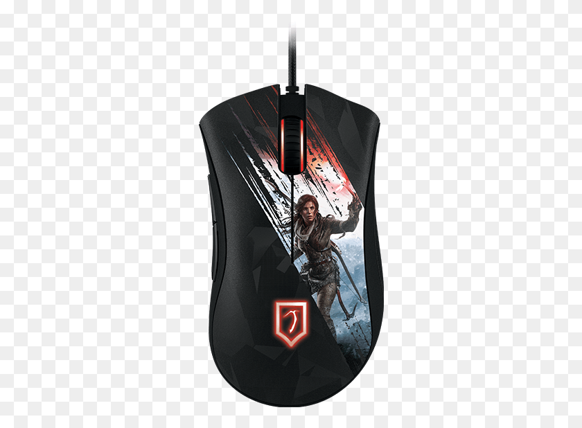 268x558 Rise Of The Tomb Raider Deathadder Chroma Mouse, Person, Human, Clothing HD PNG Download